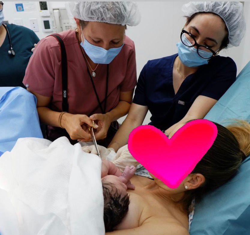 Ana with new mother and baby